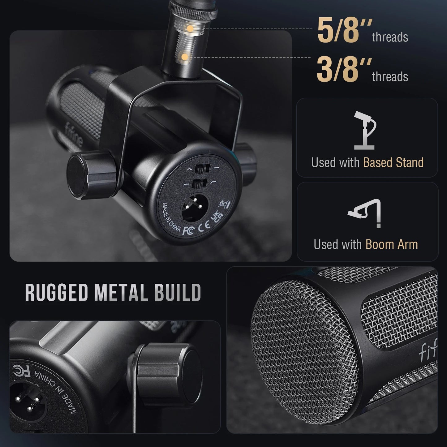 FIFINE Dynamic Podcast Microphone: Elevate Your Sound Quality for Streaming and Recording