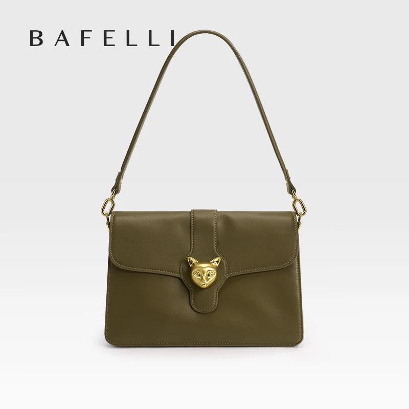 BAFELLI Full-Leather Square Shoulder Bag