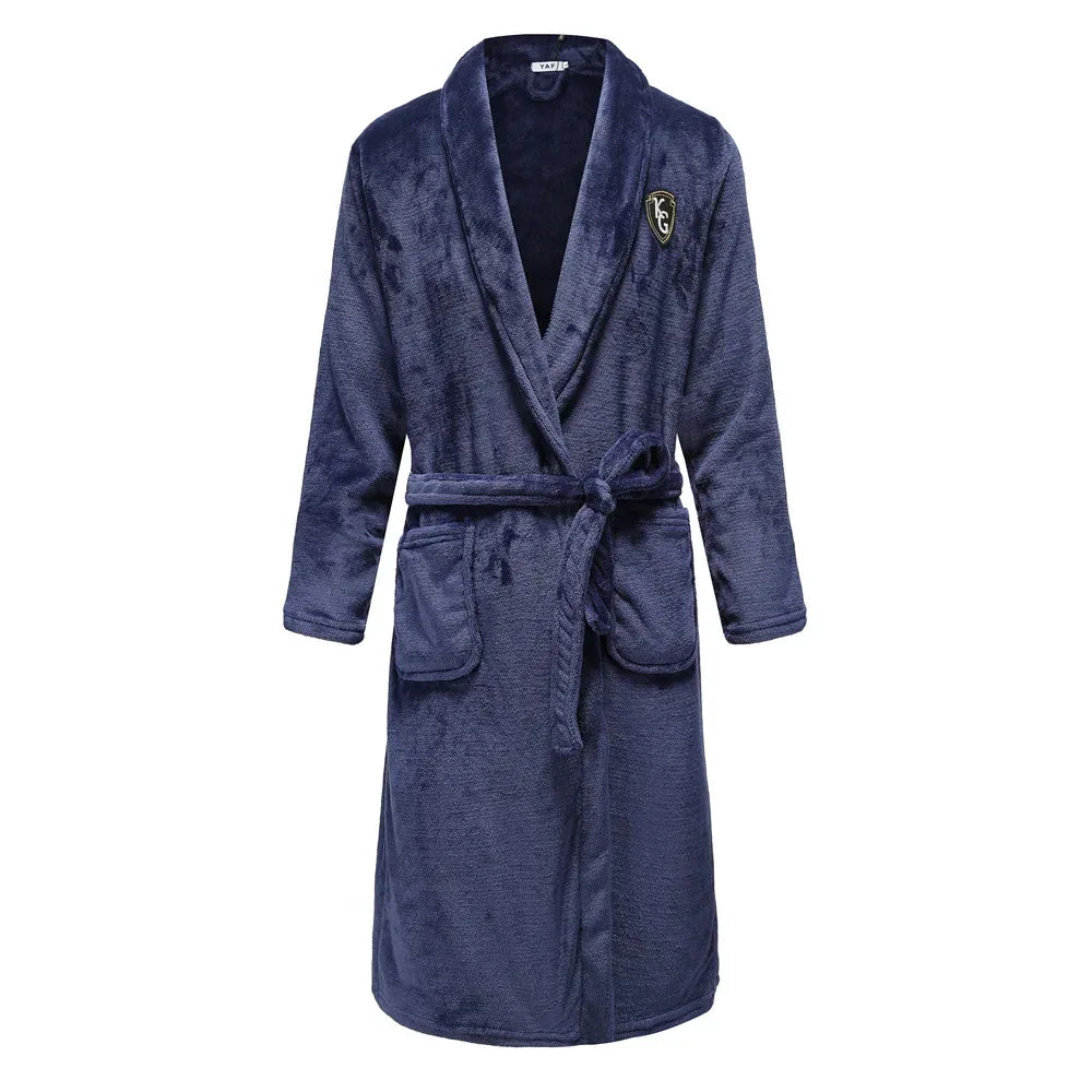 Plus Size Flannel Men’s Robes - ShopHub