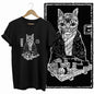 COOLMIND Black Cat Graphic Cotton T-Shirt | Women's Design Collection
