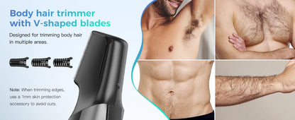 Kensen S30 Cordless Hair Clipper 4 in 1 Barber Grooming Kit with LED Display for Men - Rechargeable Beard and Nose Trimmer