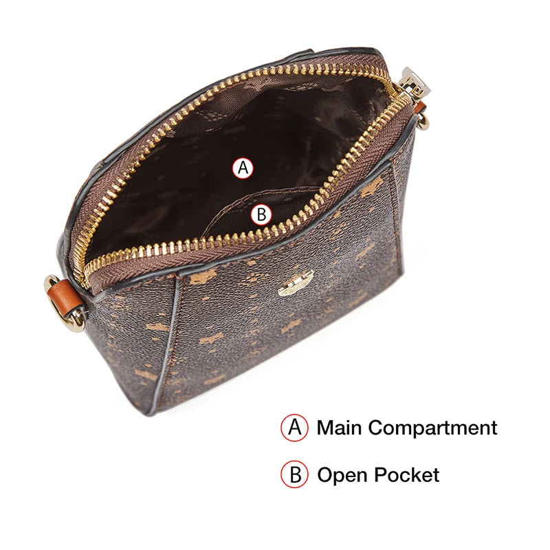FOXER PVC Women's Cellphone Bag Fashion Signature Shoulder Bag 2026 New Lady Mini Crossbody Purse