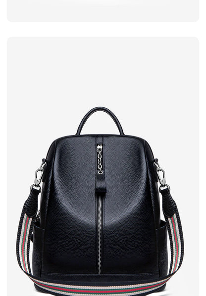 ZOOLER HOT Full Genuine Leather Backpack Women Fashion Backpack Black College Girls Bags Zipper Design Real Leather Bags #hs222