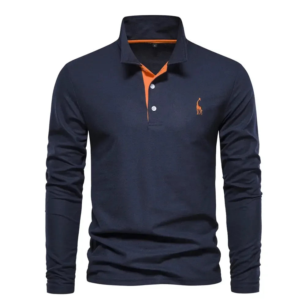 AIOPESON Men's Deer Embroidery Polo Shirts - ShopHub