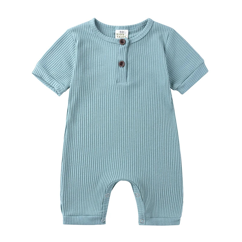 Kids Tales Little Everyday Ribbed Cotton-Blend Baby Romper
