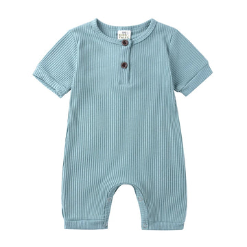 Kids Tales Little Everyday Ribbed Cotton-Blend Baby Romper