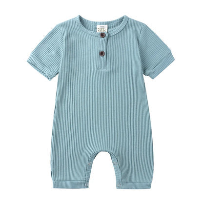 Kids Tales Little Everyday Ribbed Cotton-Blend Baby Romper