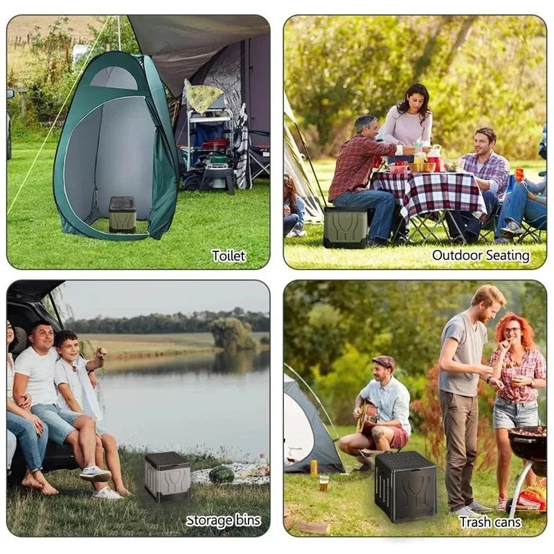 Portable 4-in-1 Outdoor Camping Toilet – Foldable & Odor-Proof Habicare