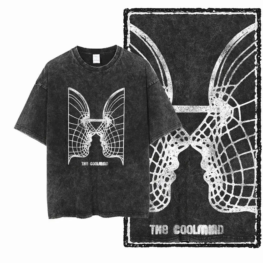 G13 Exclusive Cool 100% Cotton COOL Printed Men's T-shirt | Acid Washed Streetwear Big Size Vintage O-neck Men's Tee Tshirt