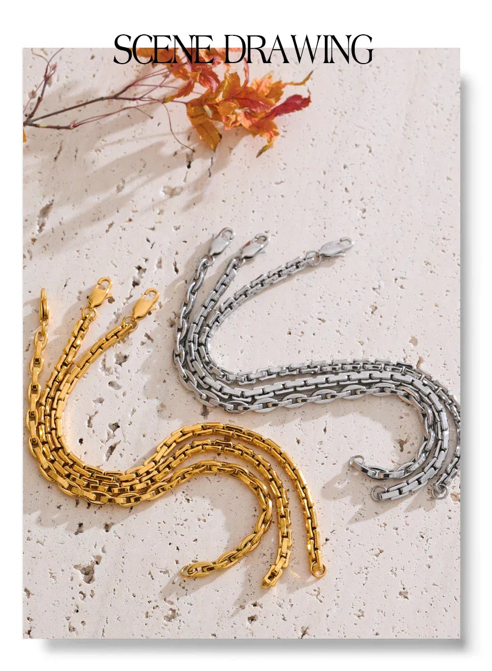 22cm High Quality Stainless Steel Metal Chain Bracelet Bangle - ShopHub