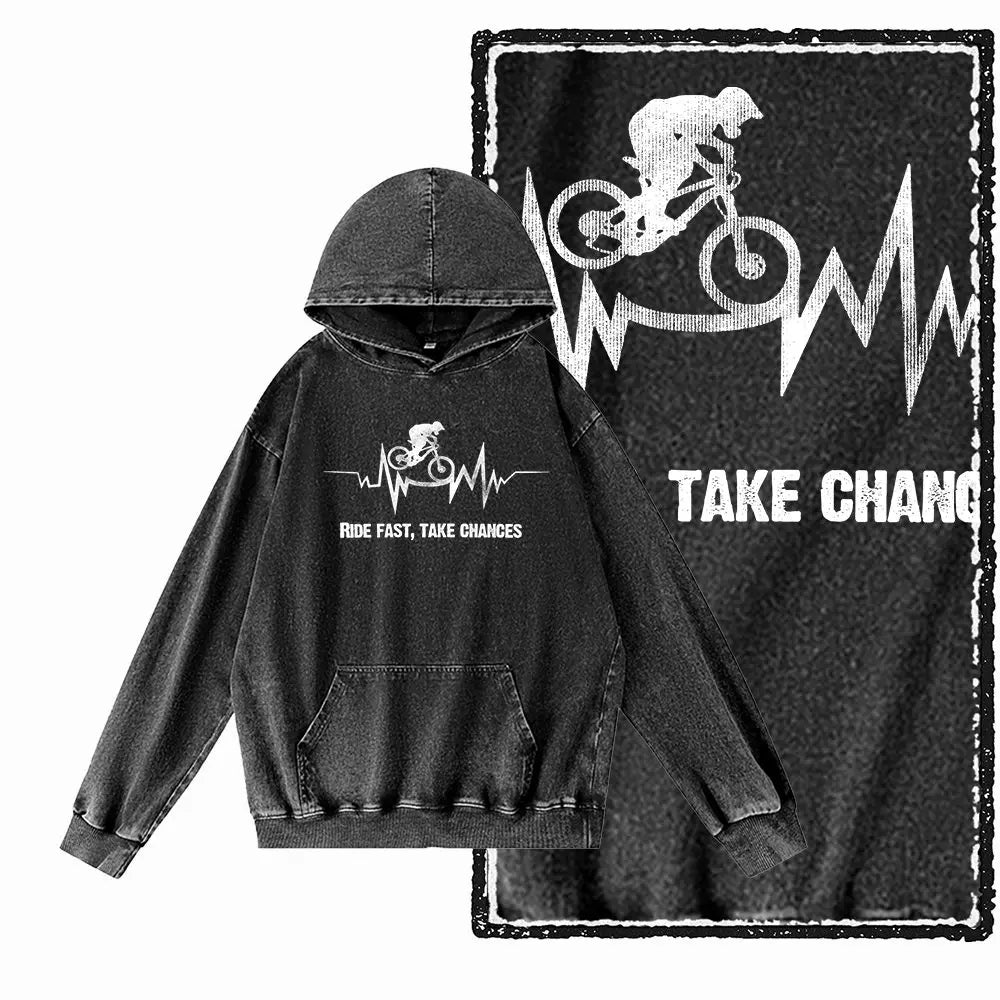 COOLMIND Vintage MTB Graphic Pullover | Washed Black