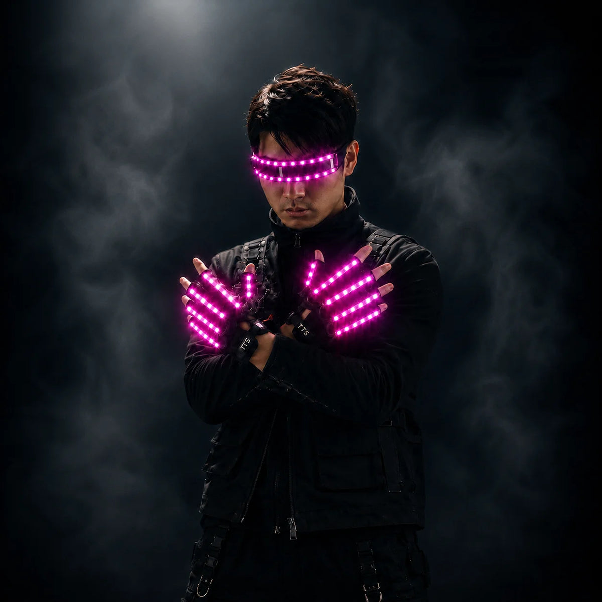 JAEOOGY LED Gloves & Glasses Set | Full-Colour Lights