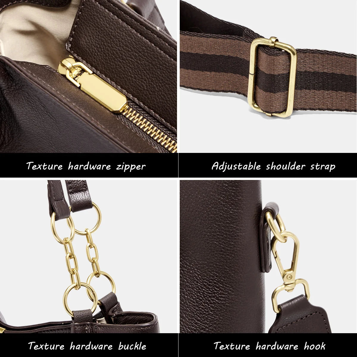 FOXER Genuine Leather Women's Elegant Shoulder Bag Simple Casual Tote Bag Large Capacity Multi-use Crossbody Handbag for Daily