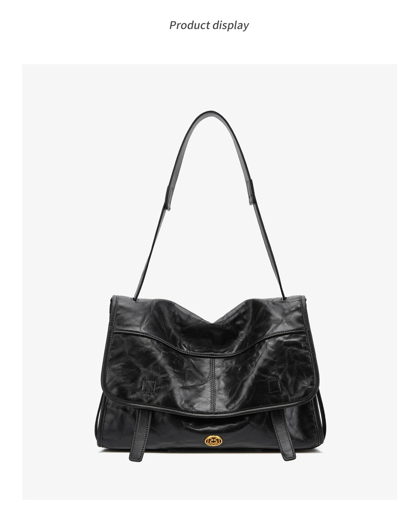 FOXER Wrinkled Genuine Leather Women's Crossbody Bag