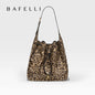 BAFELLI Leopard-Print Cow Leather Hobo Bag