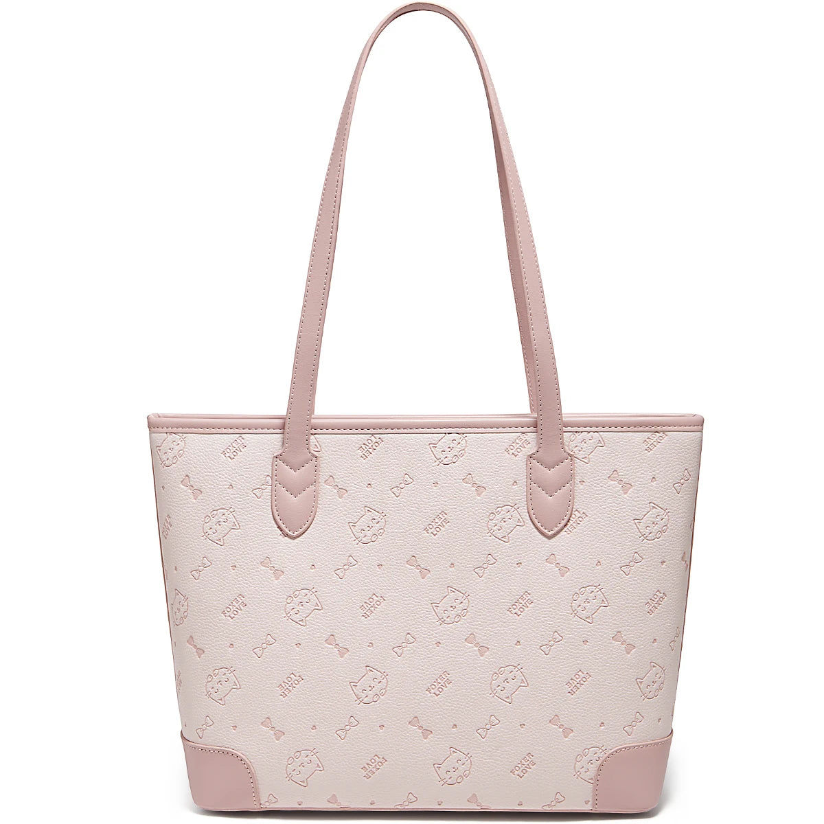 FOXER Summer New Women's Shoulder Bag PVC Leather Daily Tote Bag Female Commuting Purse Large Capacity Handbag for Everyday Use
