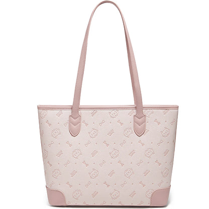 FOXER Summer New Women's Shoulder Bag PVC Leather Daily Tote Bag Female Commuting Purse Large Capacity Handbag for Everyday Use