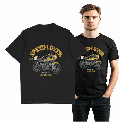 COOLMIND Retro Motor Graphic Cotton T-Shirt | Unisex