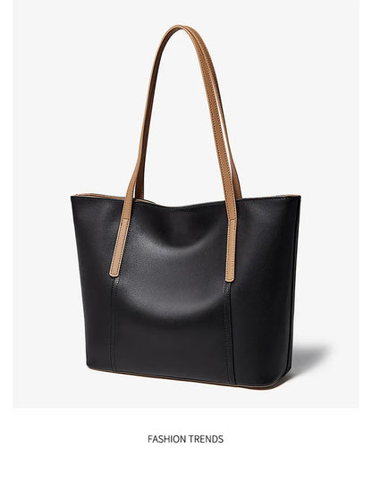 FOXER Lady's Shoulder Bag Split Leather Soft Fabric 2026 New Casual Large Capacity Women Tote Bag Commute Travel Bag All-match