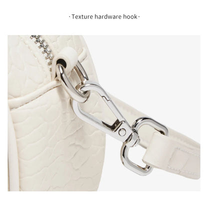 FOXER White Cowhide Leather Women's Shoulder Bag