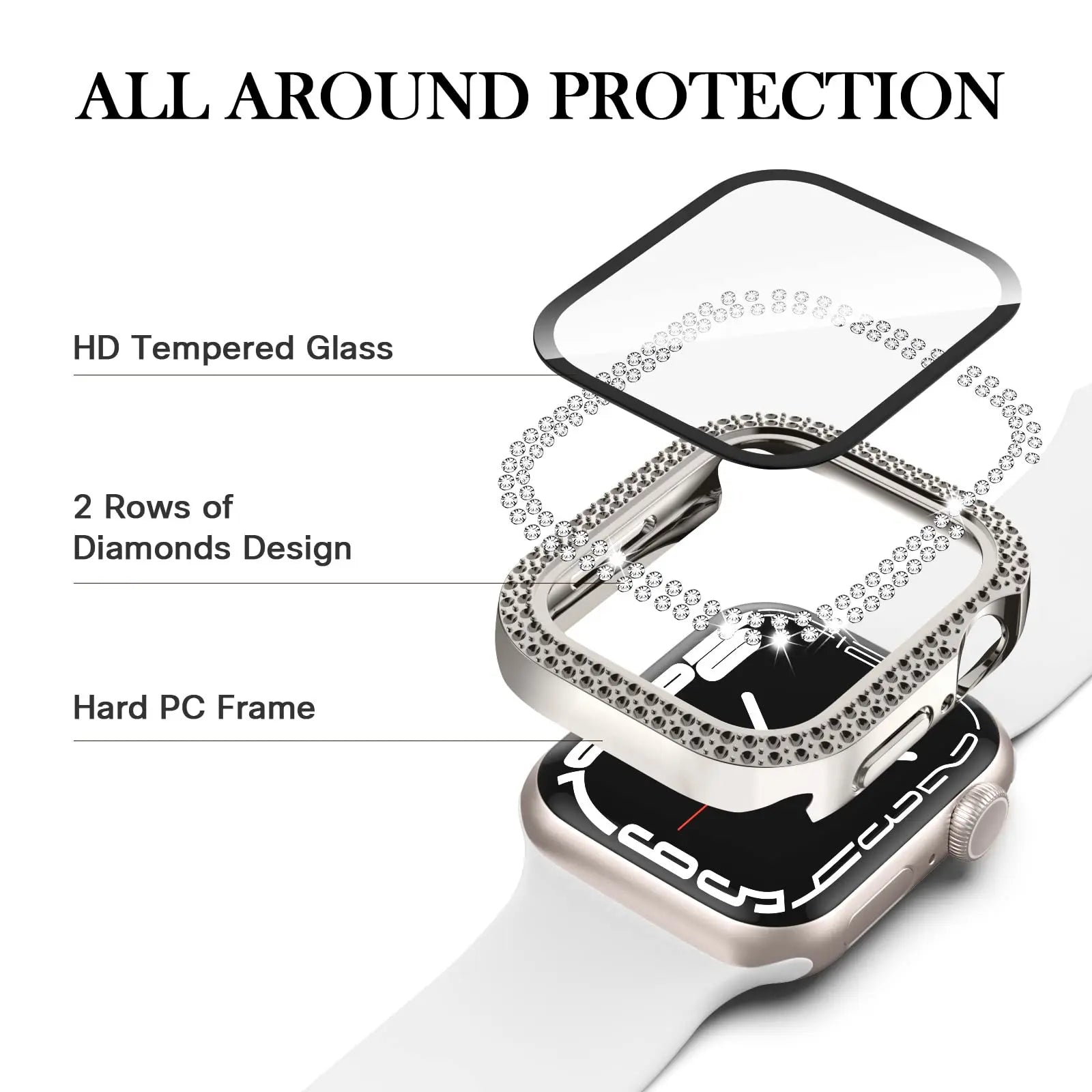 Sparkle Protective Case for the Apple Watch 1, 2 & 3 (38mm) Series Habicare