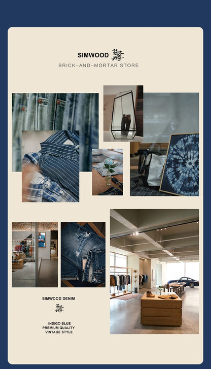 SIMWOOD 2026 Spring New Loose Straight 16oz Heavyweight Selvedge Denim Jeans Men Vintage Distressed Ripped Jeans