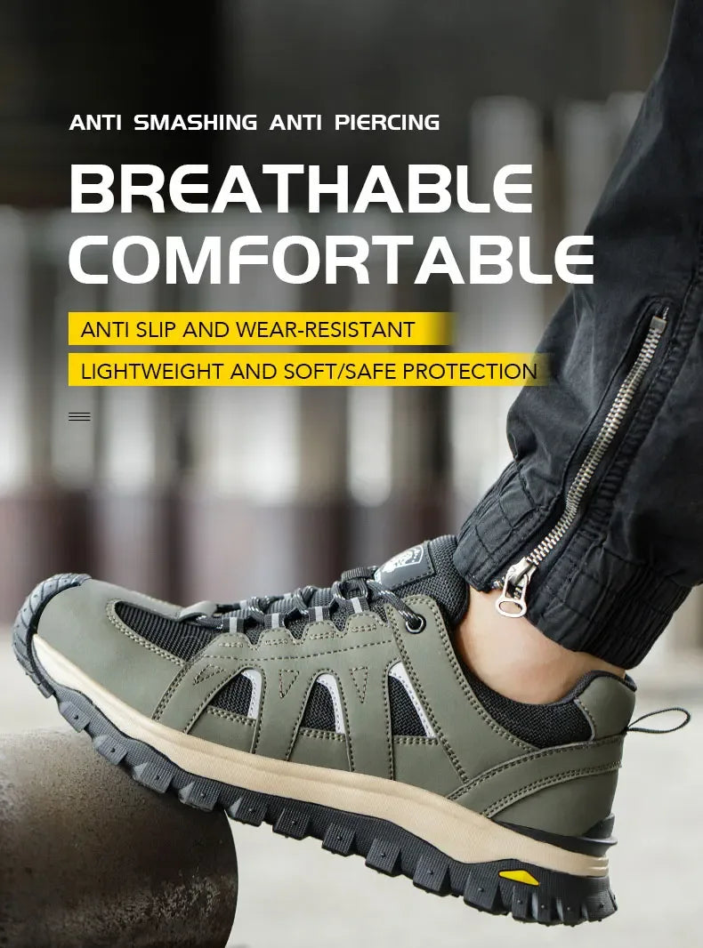 Kankeirr Men’s Steel Toe Work Shoes - ShopHub