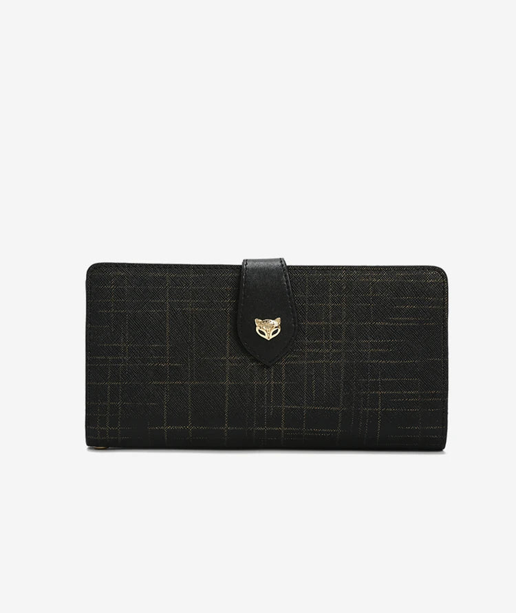 FOXER Split Leather Women's Long Clutch Wallet