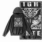 Vintage Owl Graphic Acid-Washed Black Hoodie