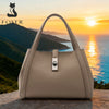 FOXER Brand Genuine Leather Women's Handbag 2026 Fashion Female Bucket Bag Luxury Design Shoulder Bag Versatile Crossbody Purse