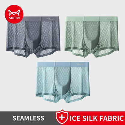 Experience Ultimate Comfort with MiiOW Breathable Men's Boxer Underwear - Set of 3