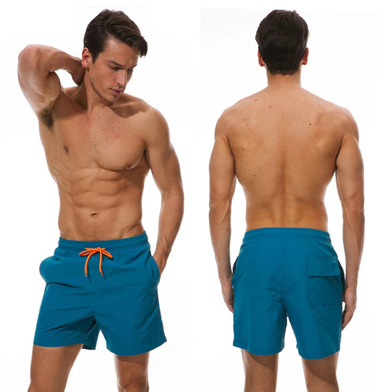 Men's summer boardshorts by Datifer, nylon solid mesh liner, drawstring, ideal for surfing and sports, in a stylish men's design.