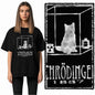 COOLMIND Cat Graphic T-Shirt | Women's Relaxed Black Tee