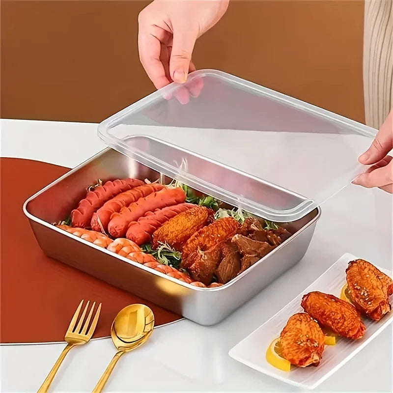 1-Piece Stainless Steel Baking Storage Box