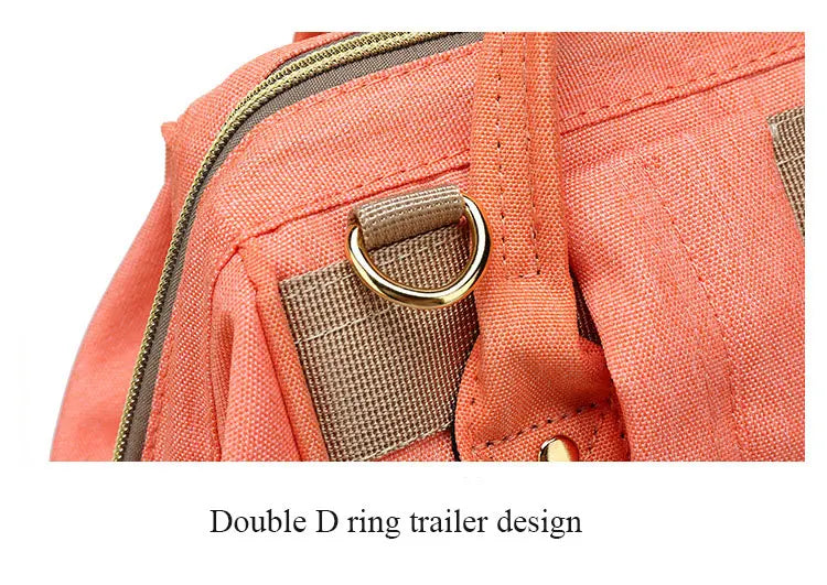 Lequeen Fashion Mummy Maternity Nappy Bag Large Capacity Nappy Bag Travel Backpack Nursing Bag for Baby Care Women's Fashion Bag
