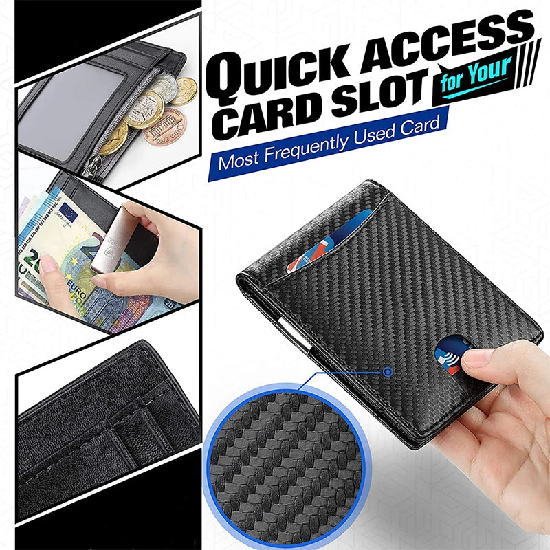 DIENQI Carbon Fiber RFID Slim Wallet
