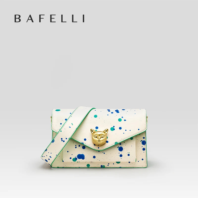 BAFELLI Floral Leather Flap Crossbody Bag