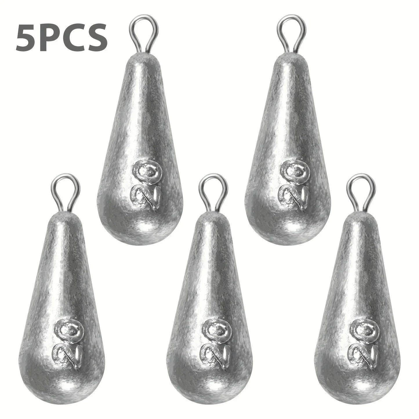 Teardrop Fishing Sinkers – Lead Weights for Bass (10 Sizes) Habicare
