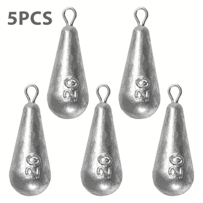 Teardrop Fishing Sinkers – Lead Weights for Bass (10 Sizes) Habicare