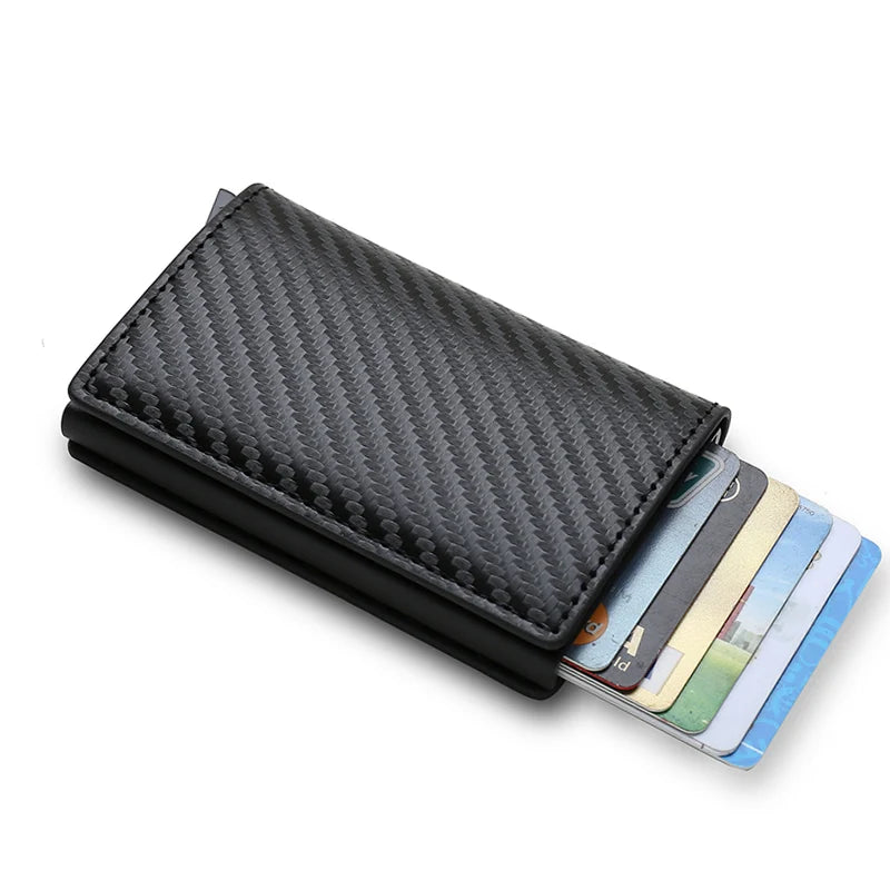 DIENQI RFID Carbon Fiber Card Holder Wallet
