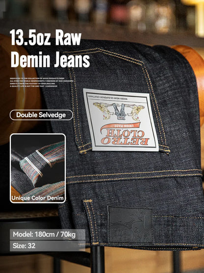Maden Vintage 13.5oz Heavyweight Coloured Selvedge Raw Denim Jeans