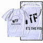 COOLMIND Z1018 Funny Fishing Graphic Cotton Tee