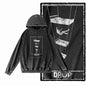 G09 Creative Graphic Acid-Washed Black Hoodie