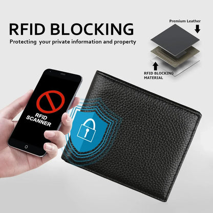 Premium Genuine Cow Leather Bifold Wallet