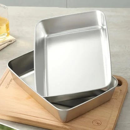 1-6Pcs Stainless Steel Food Containers with Black Lids