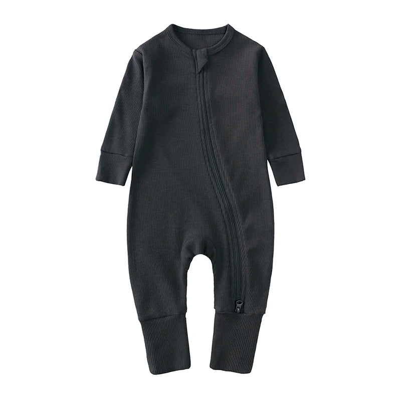 Kids Tales Little Cloud Ribbed Long-Sleeve Baby Romper