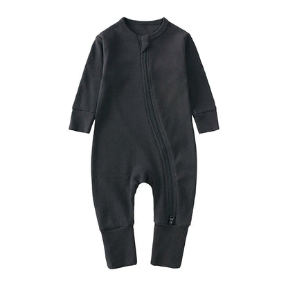 Kids Tales Little Cloud Ribbed Long-Sleeve Baby Romper