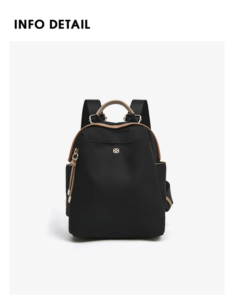 FOXER 2026 New Women's Backpack Soft Cloth Lady Fashion Shoulder Bag Lightweight Anti-theft Large Capacity Commuter Travel Bag