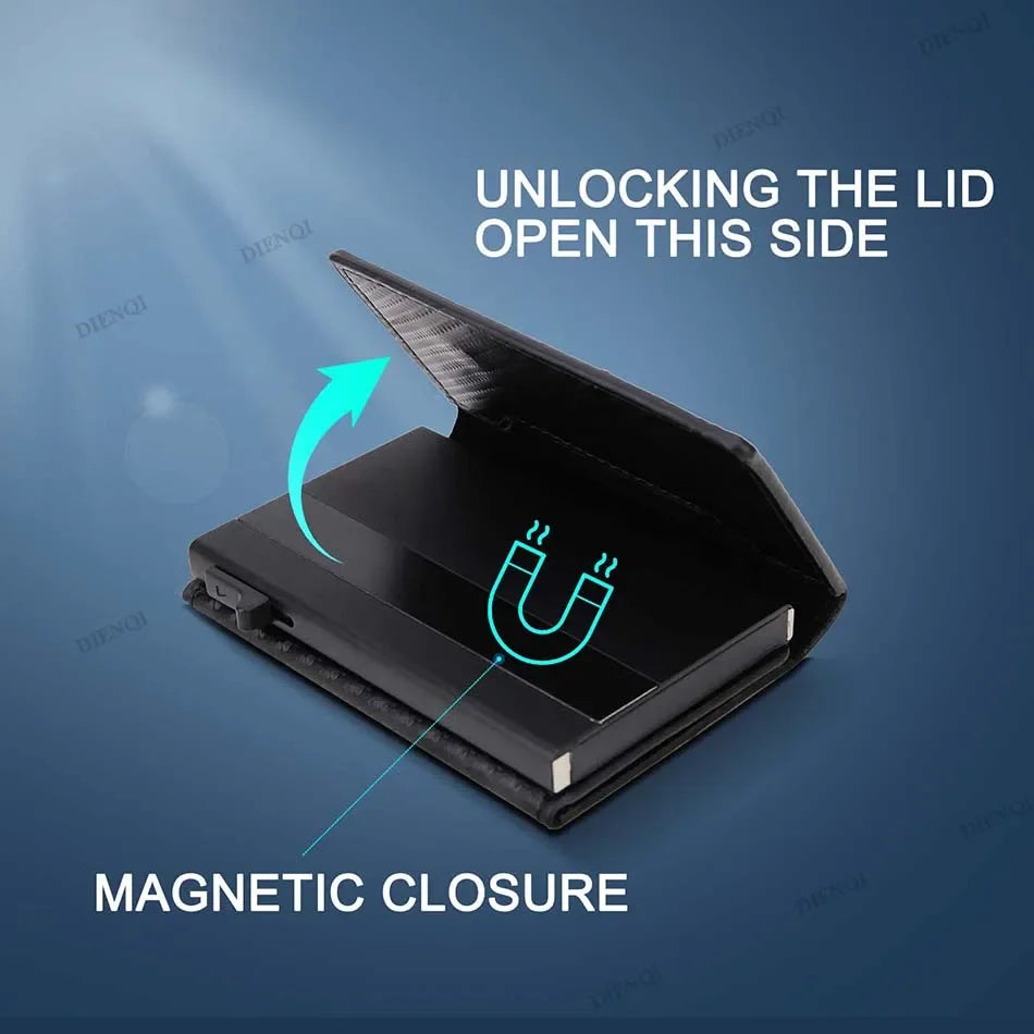 DIENQI C2304H1 Slim PU & Aluminium Card Holder