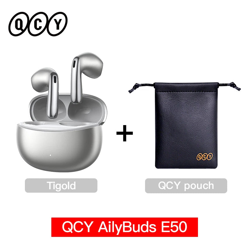 QCY AilyBuds E50 Wireless Earbuds with Bluetooth 6.0, Spatial Sound, 11mm Drivers, In-Ear Detection, HT11 Bass Boost, and 40H Playtime - ShopHub